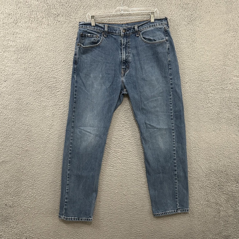 Levis Jeans Mens 36x30 Blue Denim 505 Regular Straight American Medium Wash